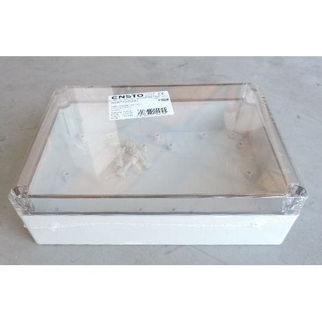Mini coffret ABS 175x250x75mm gris avec couvercle transparent étanche IP67 IK07 CUBO S ENSTO