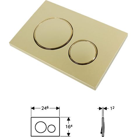 Spülungsblende für Sigma 20 mit zwei Spülfunktionen mattgold