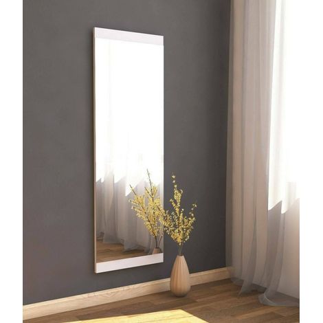 Dmora - Espejito Dprenn, Espejo, Objeto de decoración de pared, Decoración de espejo, 40x2h120 cm, Blanco (1/5)