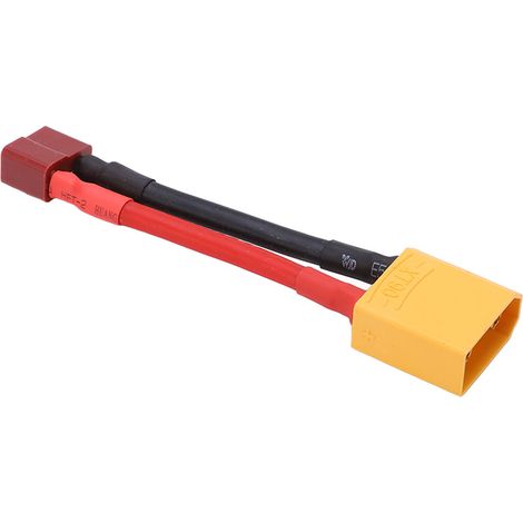 Câble en T femelle vers XT90 mâle, connexion fiable, protection contre les courts-circuits, connecteur en T 12 AWG pour modèles réduits de voitures/bateaux radiocommandés (1/5)