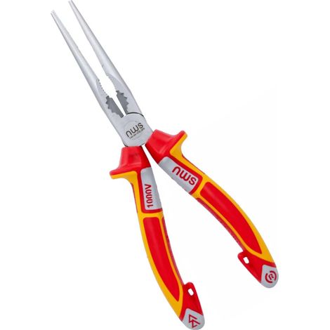 NWS N140-49-VDE-205-SB 205mm Straight Long Nose Extra Reach Pliers VDE/1000V (1/3)