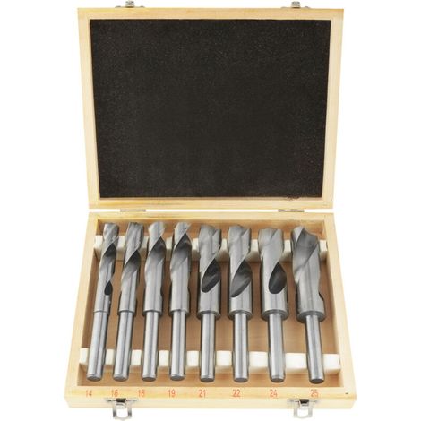 Jeu de forets hélicoïdaux HSS blancs, 8 pièces, grand traitement thermique industriel
