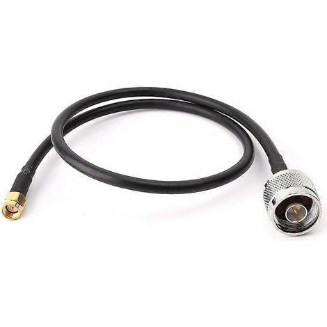 Câble coaxial RF RG58 avec connecteur N mâle vers RP-SMA mâle - 3M (1/4)