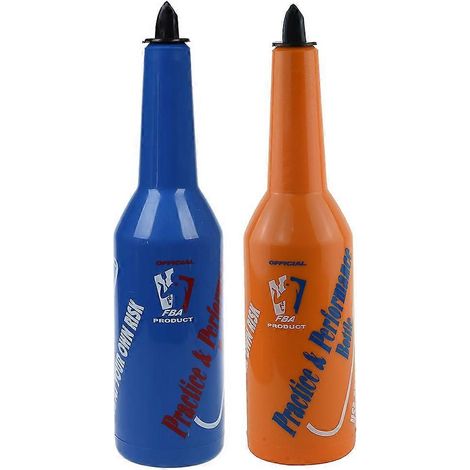 Set mit 2 Flair Bartender Cocktailshakern für Bar- und Kneipentraining – Blau und Orange (1/5)