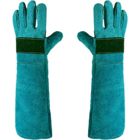 60 cm lange Schweißerhandschuhe, hitzebeständige Leder-Schweißerhandschuhe, verlängerte Schweißerhandschuhe, 1 Paar, PSA – Schweißerhandschuhe (1/5)