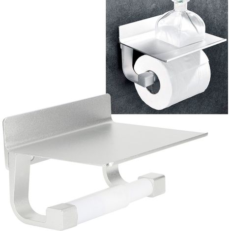 Porte-rouleau Aluminium Argent Étagère, Téléphone (1/5)