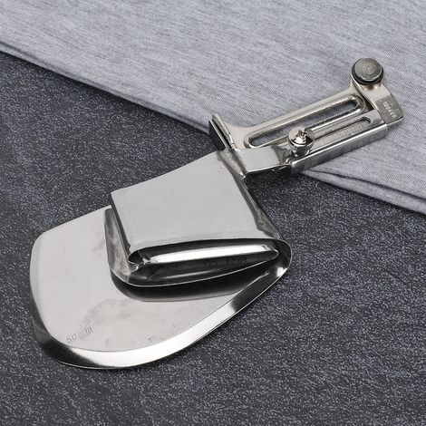 Outil d'ourlet pour machine à coudre à plat, outil d'ourlet pour sous-vêtements de machine à coudre, tire-ourlet pour rideaux et textiles d'ameublement, 5 cm (1/5)