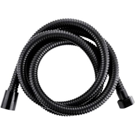 Flexible de douche, flexible de 200 cm pour douchette, flexible de douche avec protection anti-torsion pour douchette, flexible de douche universel anti-torsion, noir (1/5)