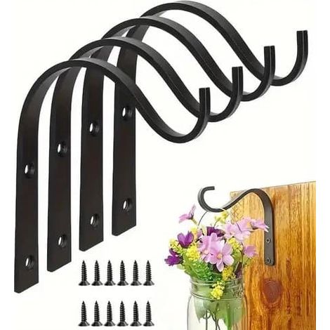 Wandhaken aus Eisen – Wandhaken für Pflanzen, geeignet für Laternen, Vogelfutterhäuser, Windspiele, Blumenampeln und Dekorationen für den Innen- und Außenbereich.