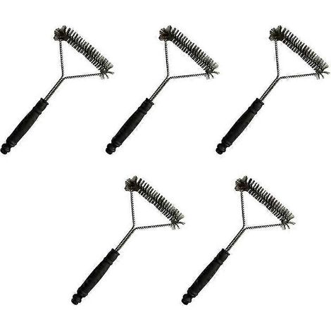 Brosse de nettoyage pour barbecue, outils de nettoyage d'extérieur en acier inoxydable pour barbecue, outils de nettoyage ménagers avec copeaux d'acier-AquaForge (1/5)