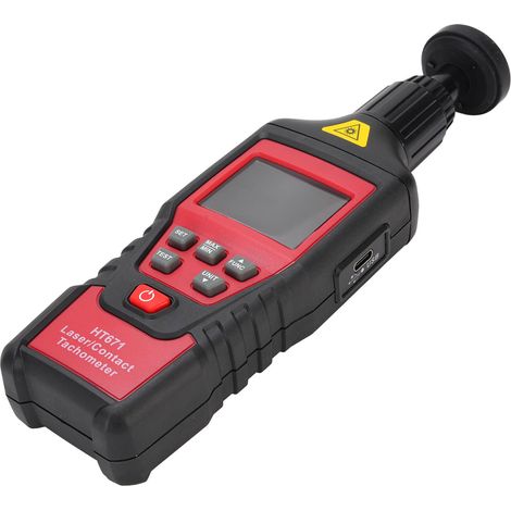 Tachymètre numérique portable à contact haute précision, mesure de vitesse de rotation RPM pour automobile et moto (1/5)
