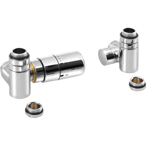 Sapho Corner Combi - Thermostatventil-Anschlussset, trixial, links, Chrom CP3021S (1/4)