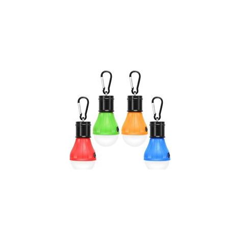 Set mit 4 wasserdichten LED-Campinglampen, batteriebetriebene Notleuchten für Wandern, Angeln, Innen- und Außenbereich (1/4)