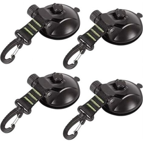 Set of 4 suction cup anchors with suction cup attachment for car, camping, tarpaulin, multifunctional suction cup accessory for tents as car side awning (1/5)