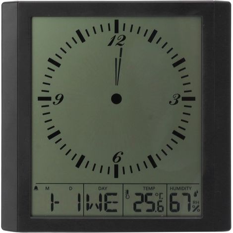 Clock wall-mounted to display digital 8,6 inches, large thermometer and hygrometer multifunction for room to bed (1/5)