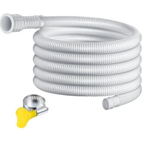 – Tuyau de vidange flexible 4m – Polyéthylène épais – Diamètre 25mm pour déshumidificateurs – Installation rapide avec clip de connexion (1/4)