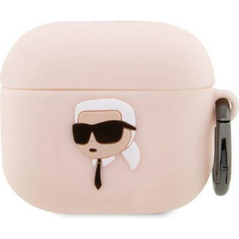 Karl Lagerfeld Silikon-NFT Karl Kopf 3D - AirPods 3 Hülle (Pink) (1/3)