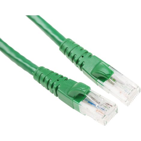 Câble cat 6 Avec connecteur / , U/UTP, gaine PVC Vert, 5m ( Prix pour 1 )
