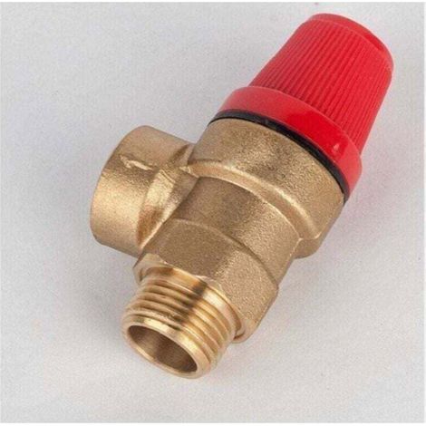 Soupapes de décharge à filetage mâle 1/2" - Soupape de sécurité en laiton pour eau/huile/gaz (3 bar) TRIMEC (1/4)