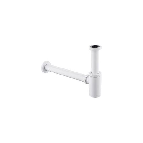 Kaelt - Siphon de lavabo Siphon design universel pour lavabo et lavabo - Blanc - Avec ouverture de nettoyage - Siphon design - Siphon tubulaire (1/5)