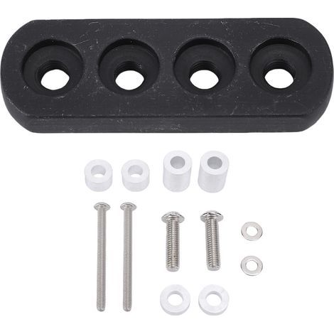 Motorcycle steering damper stabilizer bracket made of aluminum alloy, stylish appearance, improved stability, suitable for scooters and electric bikes, black (1/5)