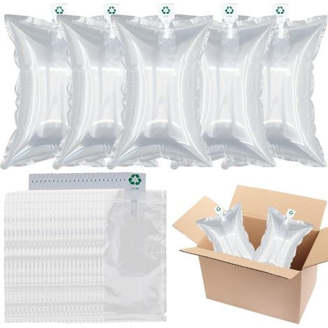 100 PCS Coussin d'air, résistant aux chocs, pour emballage de transport, Film de coussin d'air, Matériau de remplissage, coussins à bulles, protection, rembourrage, emballage bulle (10 x 15cm) (1/5)