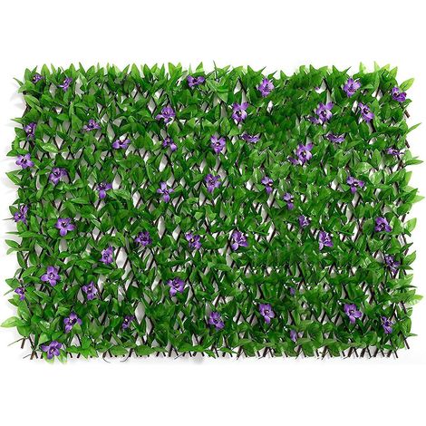 cran De Confidentialit De Clture Extensible Pour Terrasse De Balcon Extrieur, Panneaux De Clture En Faux Lierre 1pc Pour Dcoration De Jardin D'arr (1/5)