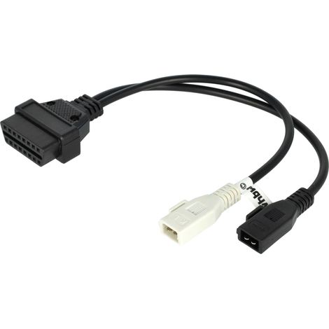 vhbw Cable adaptador OBD2 para dispositivos de diagnosis OBD compatible para Audi, Seat, Skoda, VW, Volkswagen- con conector 2x2pins