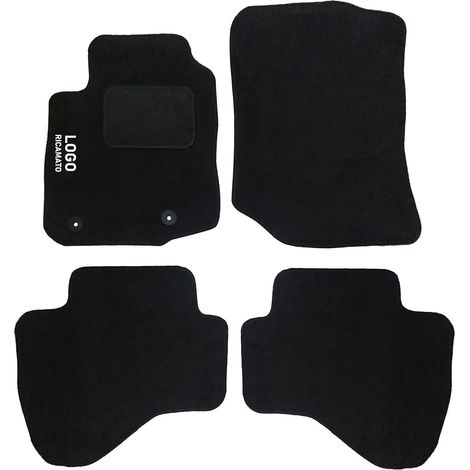 LUPEX SHOP - Tappetini auto compatibili per 107 dal 2014 con 2 clip di fissaggio, in moquette nera, anteriori e posteriori (1/3)