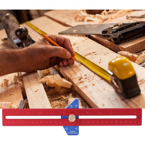 YX300 Holzbearbeitungslineal aus Aluminiumlegierung, Messwerkzeug für Heimwerker und Schreiner (1/5)