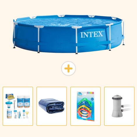 Intex Piscine Tubulaire Ronde - 366x76 cm - 5-pièces S108 (1/5)