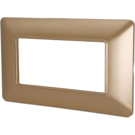 Placchetta per interruttore a 4 posti sabbia cassetta 504 compatibile con btcino matix supporto cover (1/2)