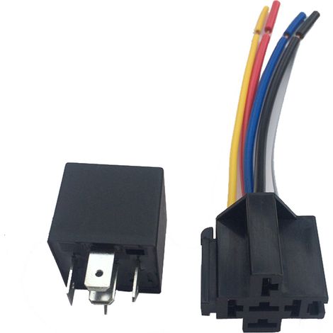 12V 40A AMP 5 SPDT voiture camion Auto Automobile relais avec broches fils de prise pour GPS lampe ventilateur climatisation (1/5)