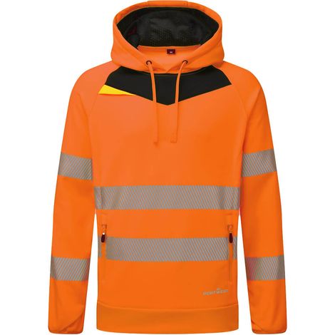 Sweat à Capuche Dx4 Hi-vis - Taille M - Orange/noir - Portwest (1/2)