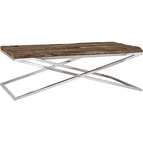 Tavolino rettangolare in legno 70x130xH45 cm per salotto Norris (1/2)