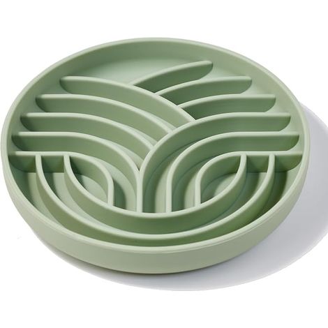Gamelle Anti glouton Chat (Arbre de Vie), Mangeoire Lente pour Chien, en Silicone, Fond antidérapant et Ventouse (1/5)