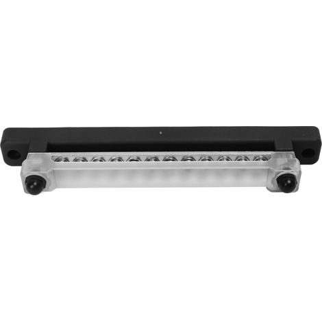 Bloc de distribution électrique 48 V 150 A à 12 bornes avec couvercle, goujons M6 et vis M4 pour voiture, camping-car, bateau, marine, noir (1/5)