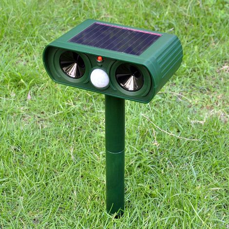 Répulsif anti-animaux solaire étanche d'extérieur à ultrasons infrarouge pour souris et oiseaux (1/5)