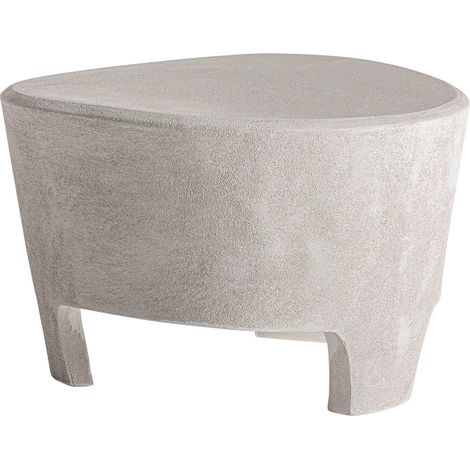 Table basse contemporaine en bois mdf off white design épuré - Blanc cassé et bois naturel (1/4)