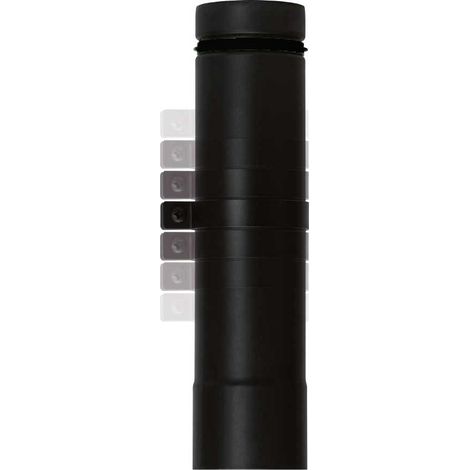 MBM – Conduit de fumée noir émaillé DN 80 – Tuyau télescopique 600°C – Acier carbone soudé TIG – Joint silicone inclus – Fabrication italienne