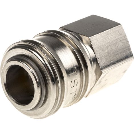 Raccord rapide pneumatique RS PRO, Filetage vers Femelle G 3/8 Femelle 3/8pouces en Laiton ( Prix pour 1 ) (1/2)
