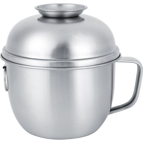 Schüssel aus Edelstahl 304 mit Deckel und Griff für Suppen, Nudeln und Obst (1/5)