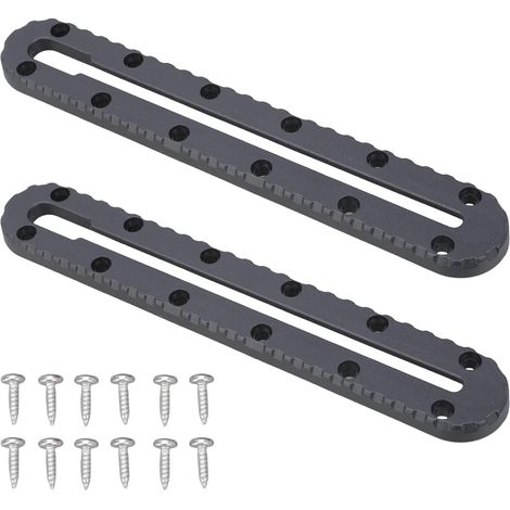 Lot de 2 supports de rails coulissants pour kayak - Support de canne à pêche - Accessoires de montage pour pagaies (1/5)