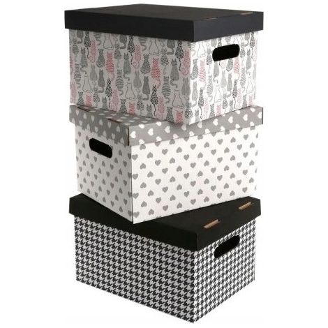 Caja de almacenamiento decorativa ecológica de 35x26x21 cm.