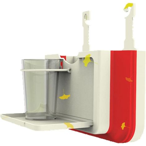 Poubelle de voiture à suspendre - Installation facile - Organiseur de siège arrière de bureau pour véhicule, SUV, maison - Jolie poubelle pour femme - Petite taille pour siège arrière - Noir (1/4)
