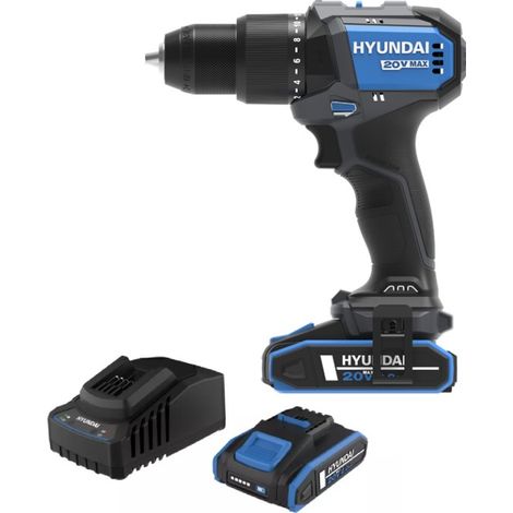 Trapano Avvitatore a Percussione 20V +2 Batt. 2Ah Hyundai 25856 60Nm (1/2)