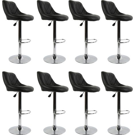 Aqrau 8 Tabouret de bar cuillère noire (1/4)