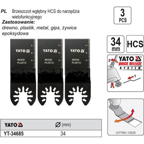 Yato YT-34685 accesorio para herramienta multifunción Juego de aspas
