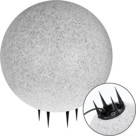 Bolas de Luz con Clavo BONINA IP65 1xE27 Al.57xD.50cm Granito (1/2)