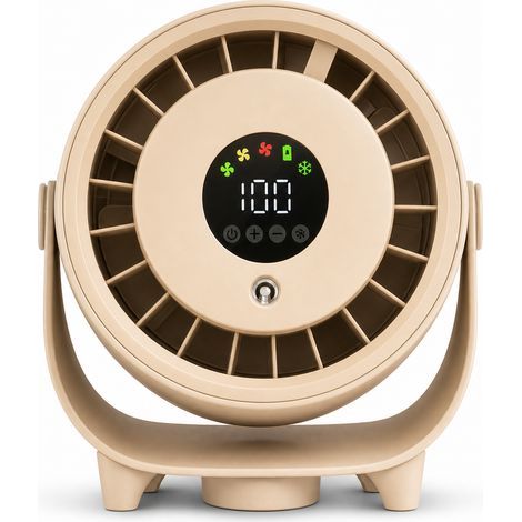 Ventilateur de bureau brumisateur USB rechargeable compact 16,5 cm (1/5)